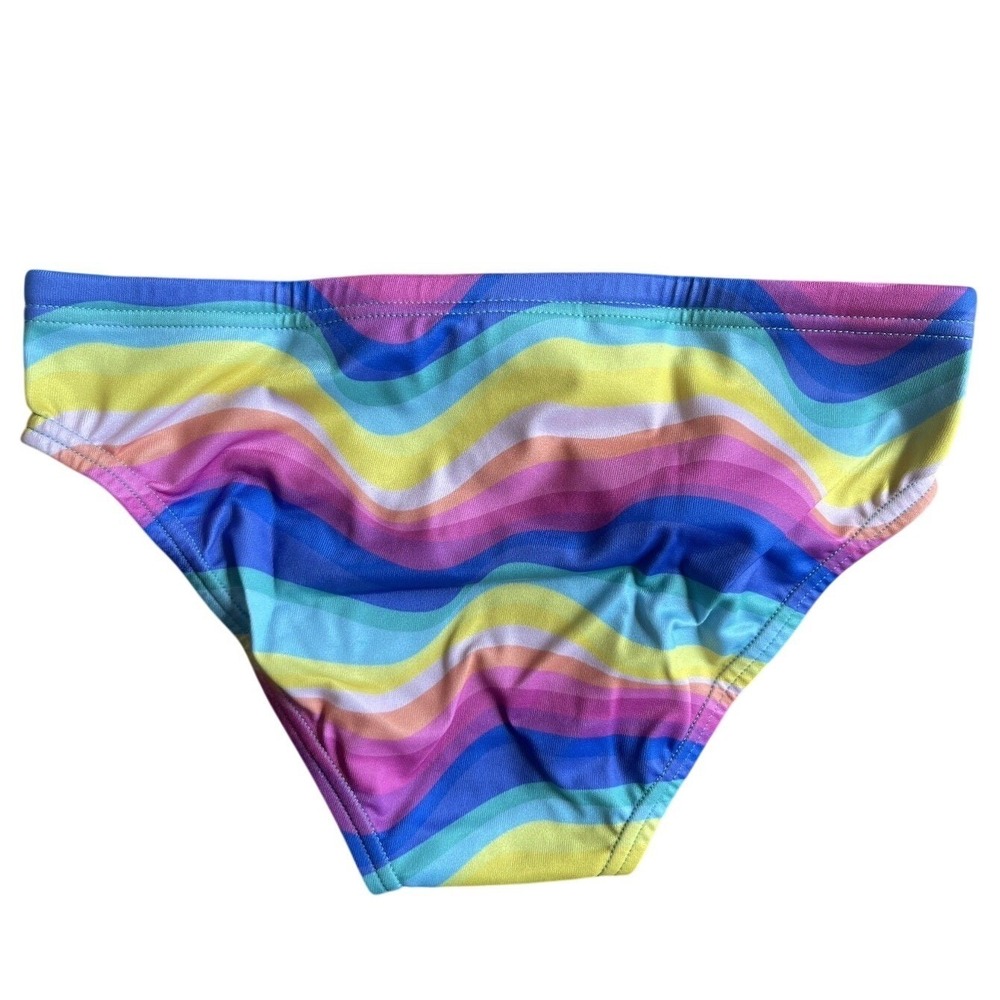 Speedo Mens Sz 30 Vibe Rainbow Wave Swim Brief Trunks Eco Endurance Recycled NWT - Picture 2 of 9